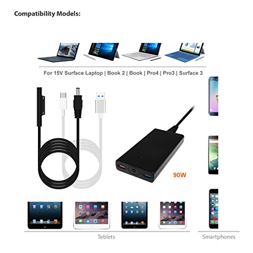 Cargador BatPower S90 Slim 90W para Microsoft Surface miniatura 2