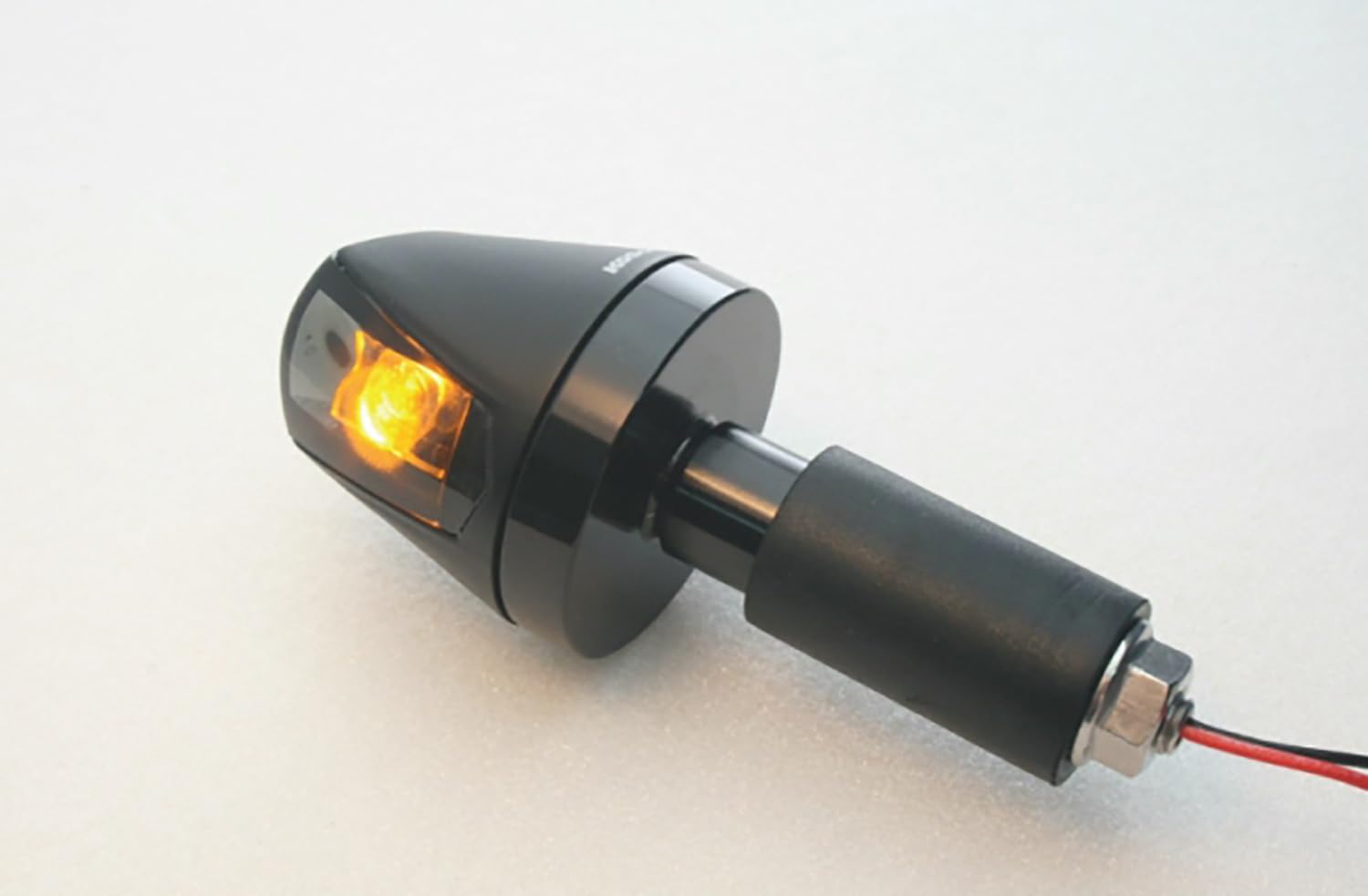 Lenkerenden - Hi-Power-LED Blinker Knight schwarz getönt E-geprüft Universal Motorrad Qaud Roller 1 Paar