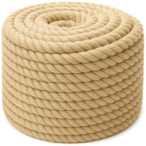 Abio Juteseil 20mm 5m Kordel Jutekordel Deko Dekoration für Haus & Garten DIY Verpackung Schnur Paketschnur Basteln Geschenkverpackung Floristik