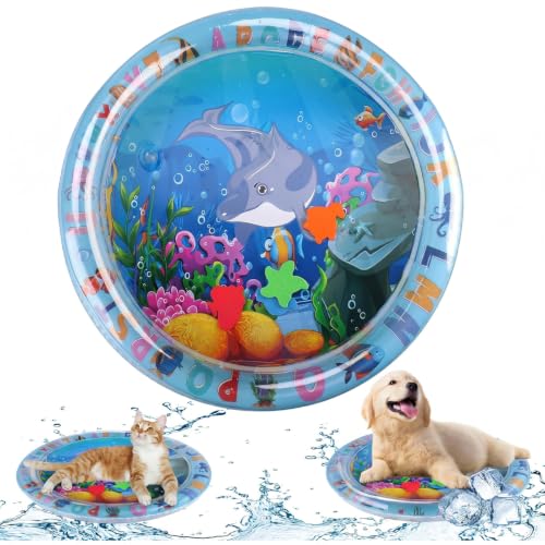 Foldable Cat Water Mat with Fish