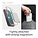 elago Magnetic Wallet Card Holder 2-Cards Compatible with MagSafe for iPhone 16/15/14/13/12 Series - Secure Phone Wallet, Long Last Silicone, Scratch and Damage Protection (Stone)
