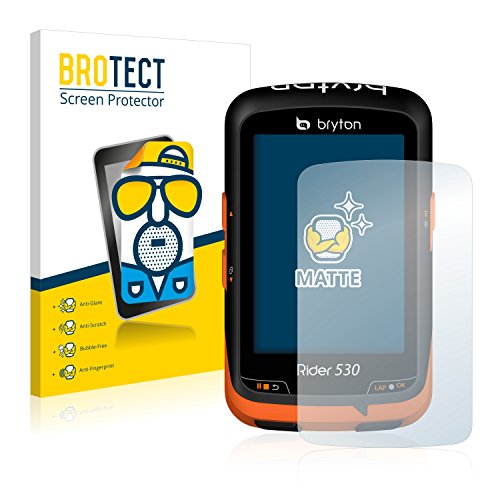 BROTECT Protector Pantalla Anti-Reflejos para Bryton Rider 530 (2 Unidades) Película Mate Anti-Huellas