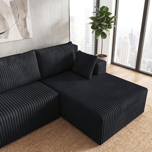 124 Inch Oversized Boneless Sectional Sofa Cloud Couch for Living Room - Symmetrical U Shaped Modular Couches Set with Double Chaise, No Assembly Floor Compression Sofa & Couch - Image 5