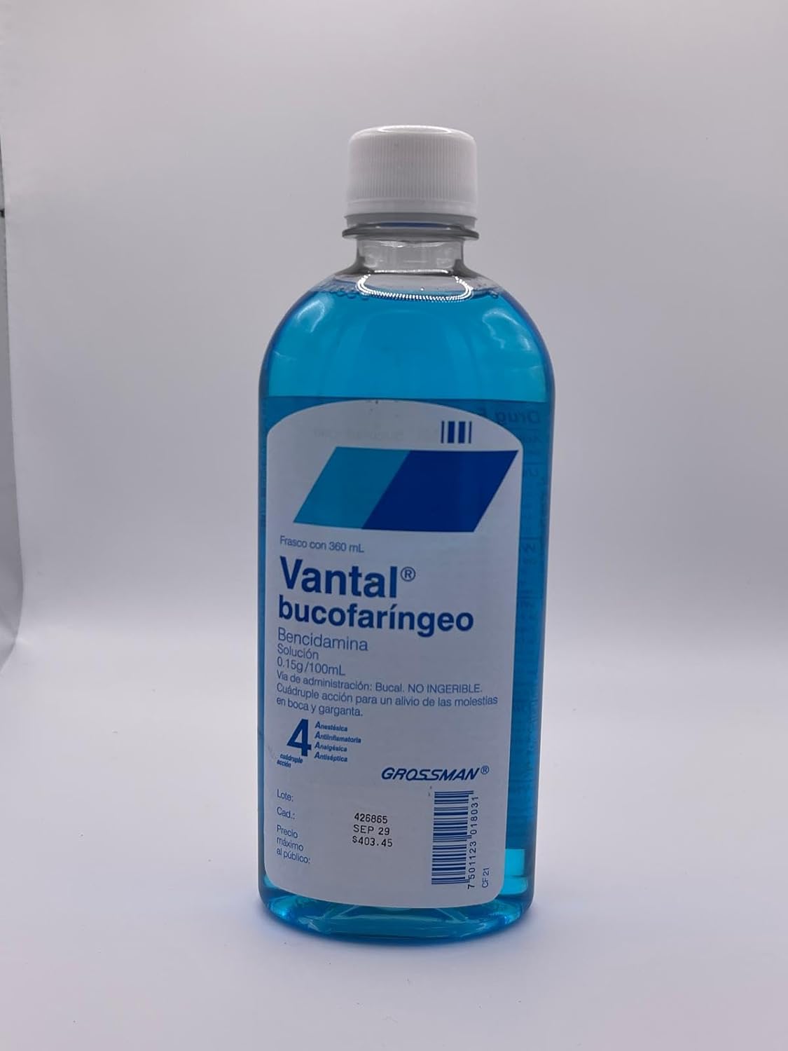 Oral Mouth Rinse & Throat Rinse Bucal Bucofarngeo Oral Solution - 360 mL, Gentle Formula, Chemical Free, Alcohol-Free
