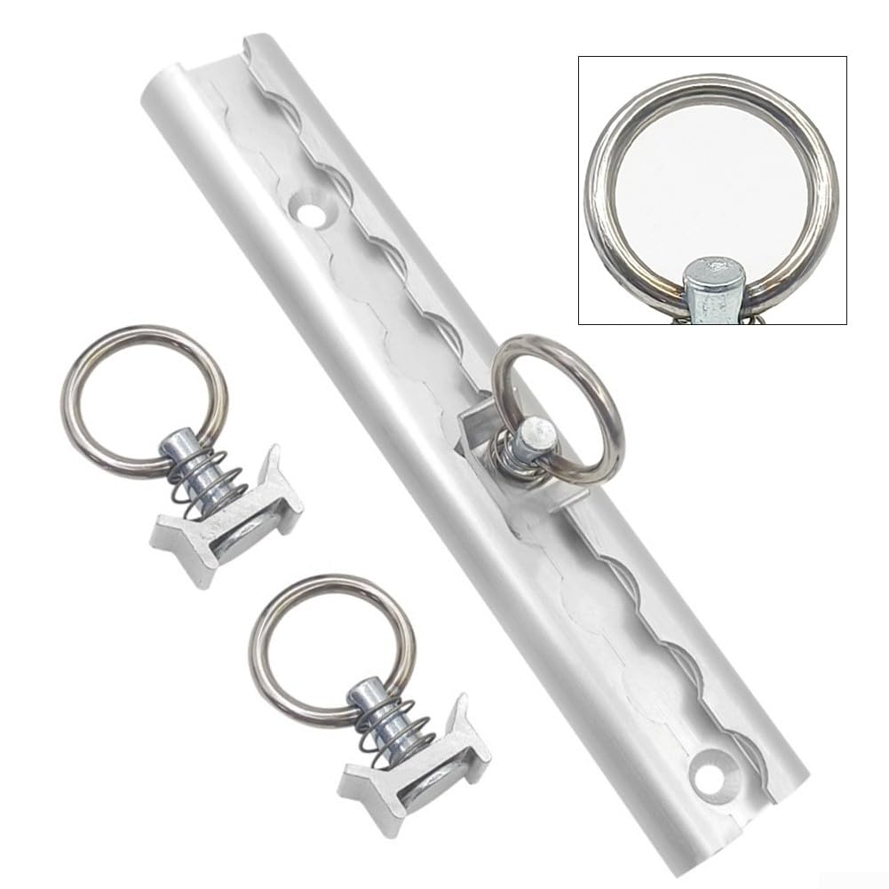 500mm Aluminium L‑Schiene mit Abdeckungen und Befestigungselementen, Edelstahl‑Schrauben, 48 Montage­Schlitze, robuste Ladungssicherung für Anhänger, LKW und Wohnmobile