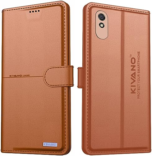 Image of KIVANO Compatible with Xiaomi Redmi 9A / Redmi 9i / Redmi 9A Sport Flip Cover | Leather Finish | Inside Pockets & Inbuilt Stand | Shockproof Wallet Style Magnetic Closure Back Cover Case