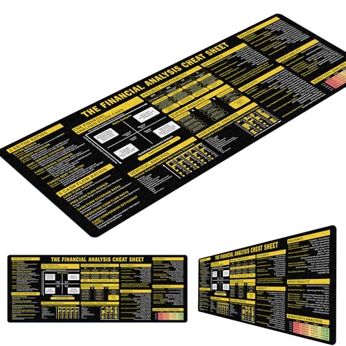 Image of Financial Analysis Cheat Sheet Mouse Mat KMH Mouse Pad for Accountants Analysts, Financial Knowledge Large Desk Mat, Mousepad Essential Computer Accessories for Study, Work, and Reference Purposes