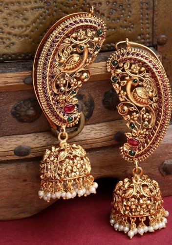 Image of Shining Diva Fashion Stylish Fancy Traditional Peacock Jhumka Jhumki Earrings for Women and Girls