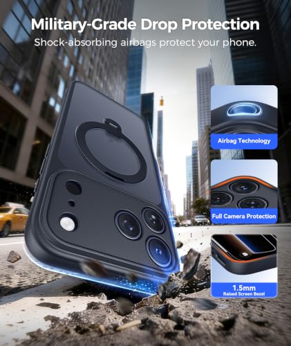 Image of FNTCASE for Phone 18 Pro Case /Phone 17 Pro Case with 360 Spin Stand Black