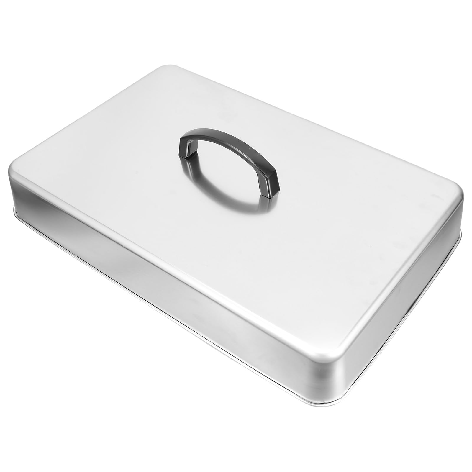 Homoyoyo Couvercle Rectangulaire en Acier Inoxydable 201 435 X 283 X 66 CM pour Barbecue et Plancha Cloche à Badigeonner Résistante Haute Température Couvercle Cuisson Vapeur pour