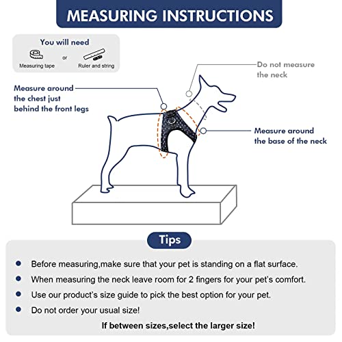 Dog Vest Harness, No-Pull Adjustable Velcro With Soft Sponge Pad And Reflective Handle Belt Metal Leash Hooks For Medium Dogs Pets With Chest Size 17.7" -19.7" (M, Black Pattern) #TOP3