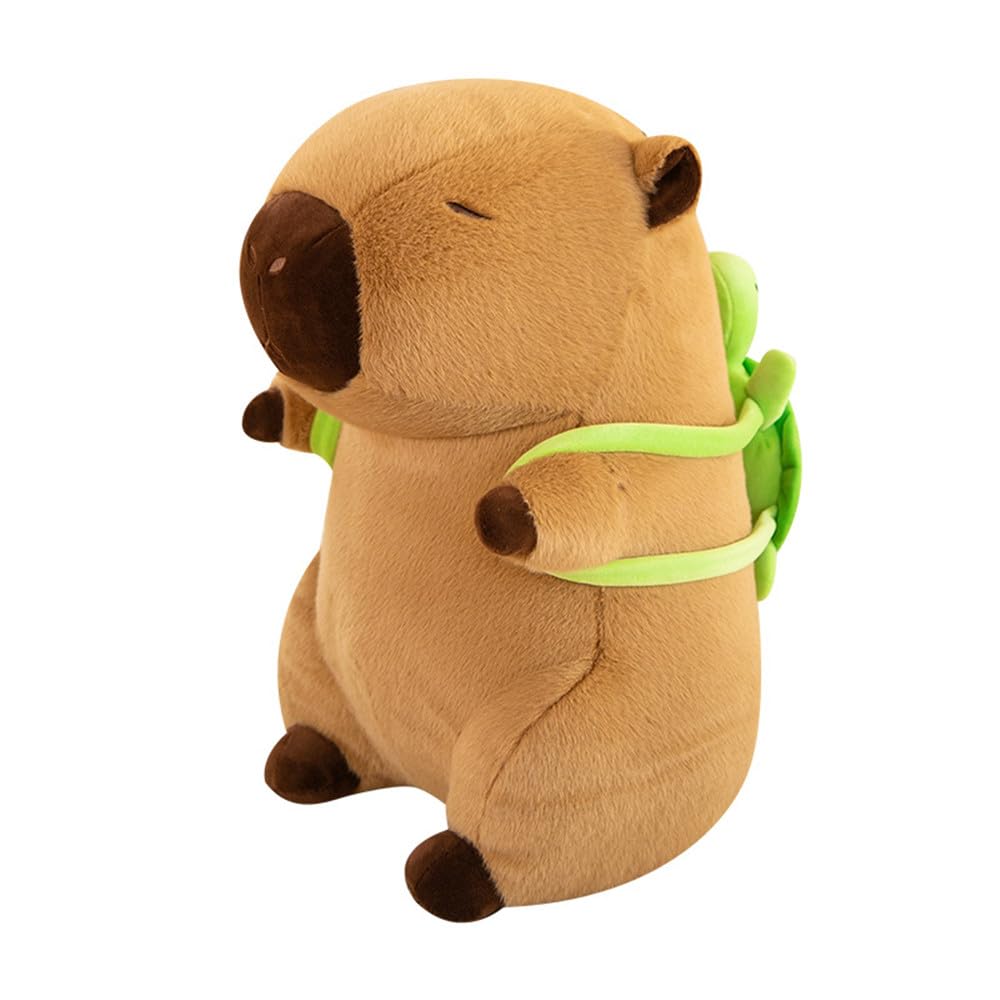 NatureMan's Cute Capybara Stuffed Animal (Kawaii 30cm Plush Toys for Girls Kids & Adults) - Capybara-Turtle Backpack