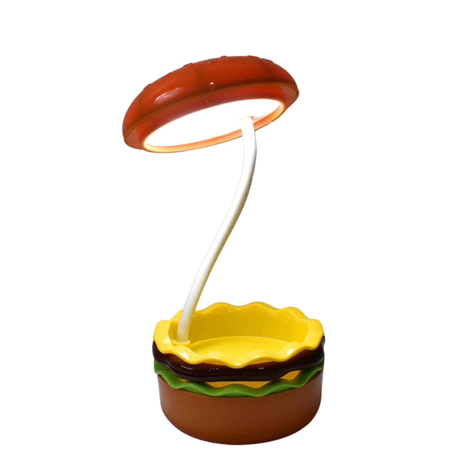 Oblivion Hamburger Night Lamp 1 Pc – Cute Desk Lamp for Kids with Adjustable Neck, Dimmable LED Touch Switch, Rechargeable Nursery Night Light, Portable Kawaii Room Decor & Study Table Top Lamp-picture-20