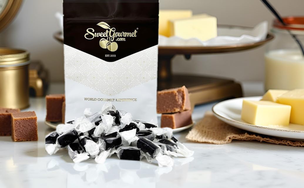 SweetGourmet Heavenly Soft & Delicious Licorice Caramels | Old-English Candy | 2 Pounds