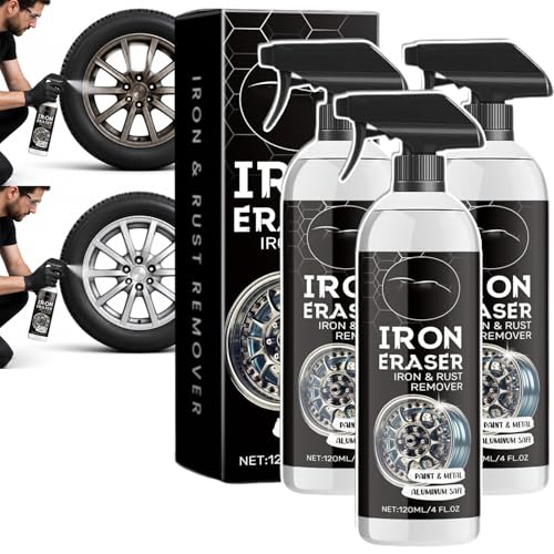IVYDREVER Iron Eraser Rust Remover Spray - Iron Powder Remover Spray (120ML-3PCS)
