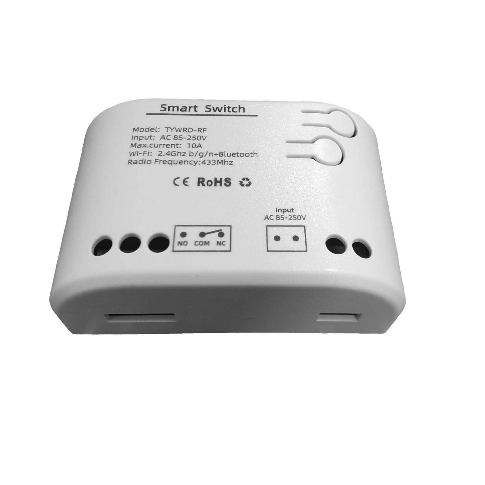 Tuya Smart WiFi Switch, Smart Inching Self-Locking Switch, Adjustable Inching Time, USB 5V/AC 85-250V, Plastic, Compatible with Alexa Google Home (1CH)