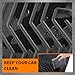 G-PLUS Floor Mats Compatible with Volkswagen Tiguan 2018 2019 2020 2021 2022 2023 All Weather Protection TPE Floor Liner Waterproof 1st & 2nd Row 3PCS Cargo Liner Black