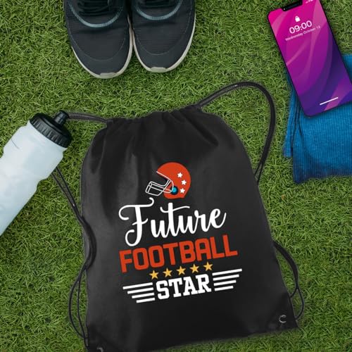 Future Football Star Drawstring Backpack For Men Women, Waterproof Sport Sackpack For Football Lover Football Fan, Funny Birthday Christmas String Gym Bag Gifts For Football Students4