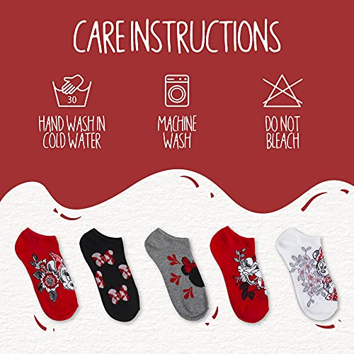 Image of Disney Women's Mickey Mouse 5 Pack No Show Socks
