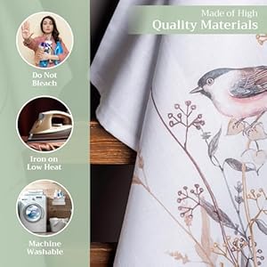 Maison d'Hermine Kitchen Towels 100% Cotton 27.50" x 20" Cloth Dish Towels for Kitchen Absorbent for Home, Dining, Parties - Easter Decorations Spring/Summer (Meadow Florals - Brown, Set of 3) Maison dHermine Kitchen Towels 100 Cotton 2750 x 20 Cloth Dish Towels for Kitchen Absorbent for Home Dining Parties Easter Decorations SpringSummer Meadow Florals Brown Set of 3