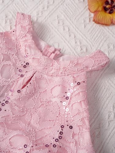 Kids Girls Wedding Birthday Party Pageant Dress Lace Rhinestone Romper Bridesmaid Dress Dancewear4