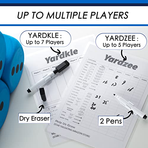 image for SPORT BEATS 4'' Jumbo Foam Dice Set of 6 Yard Outdoor Games for Adults