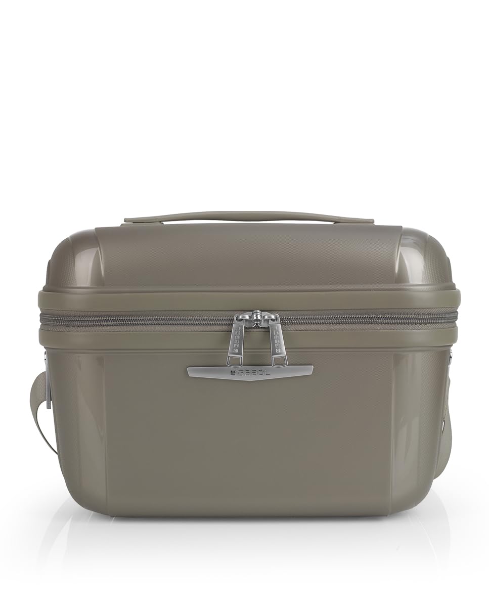 Gabol - Neceser de Viaje Rígido Queens 32x23x19 cm - Peso 0,83kg con Capacidad 13,7L - Acople a Maleta y Clasificador Interior - Diseño Español en Polipropileno - Resistente y PVC Free - Champagne