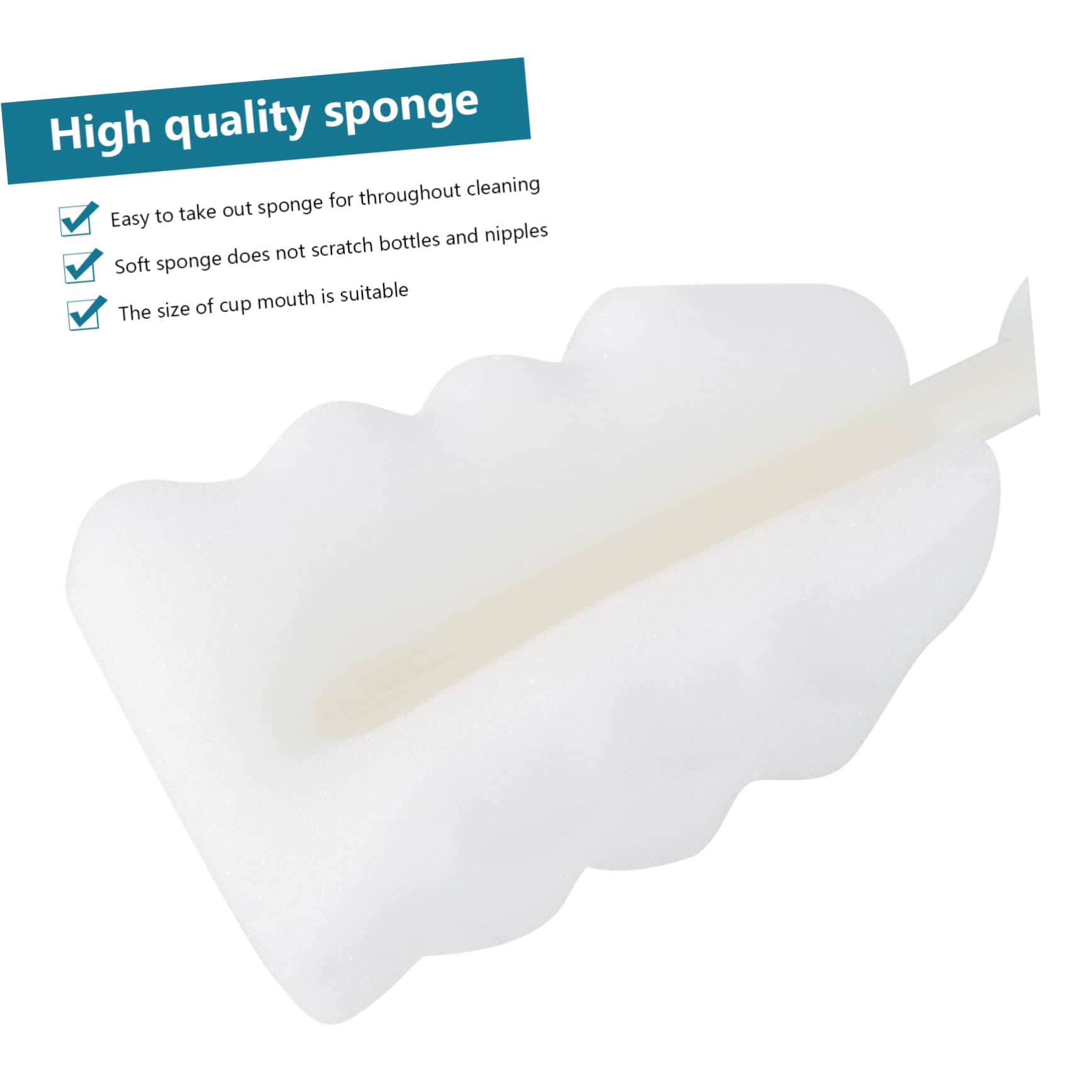 Abaodam Brosse Éponge Nettoyante Pour Biberons 1 Brosse Éponge De Nettoyage Pour Biberons Passe Au Lave-vaisselle Douce