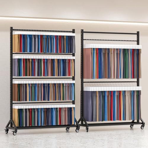 Heavy Duty Fabric Display Rack, Steel Scarf Organizer Hanger for Quilts, Blankets, Towels & Mats - Portable Storage Solution (174x45x205cm)