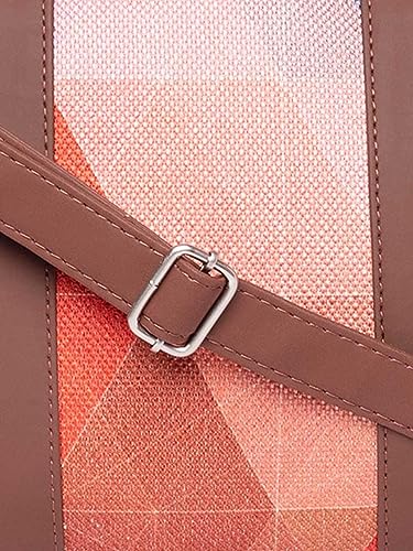 Image of ZOUK Printed Vegan Leather Handmade Women's Handbags with double handles and detachable Sling Strap