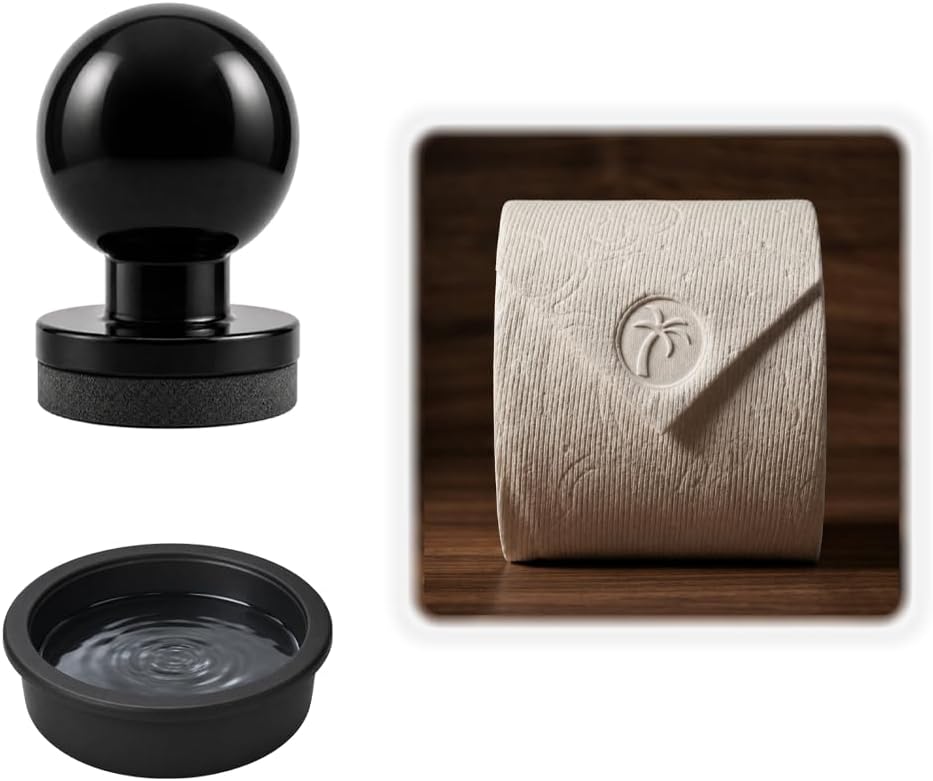 Toilet Paper Stamp | Design Toilet Paper Embosser with Water Reservoir for Bathroom Decor, Guest Impression Tool for Hosting