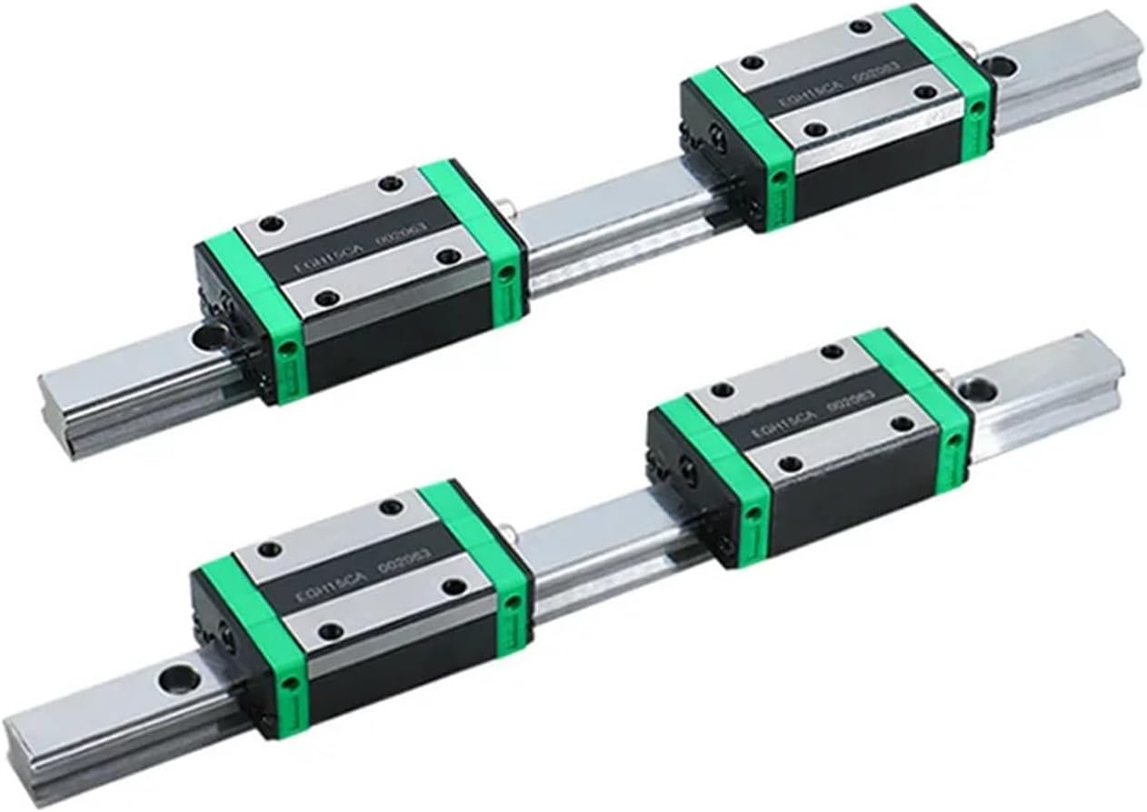 2Pcs EGR15 200-1000mm Low Profile Linear Guide Rail + 4Pcs EGW15SC EGW15CC Slider Carrriages Block(4PC EGW15SC 2Rails,700mm)