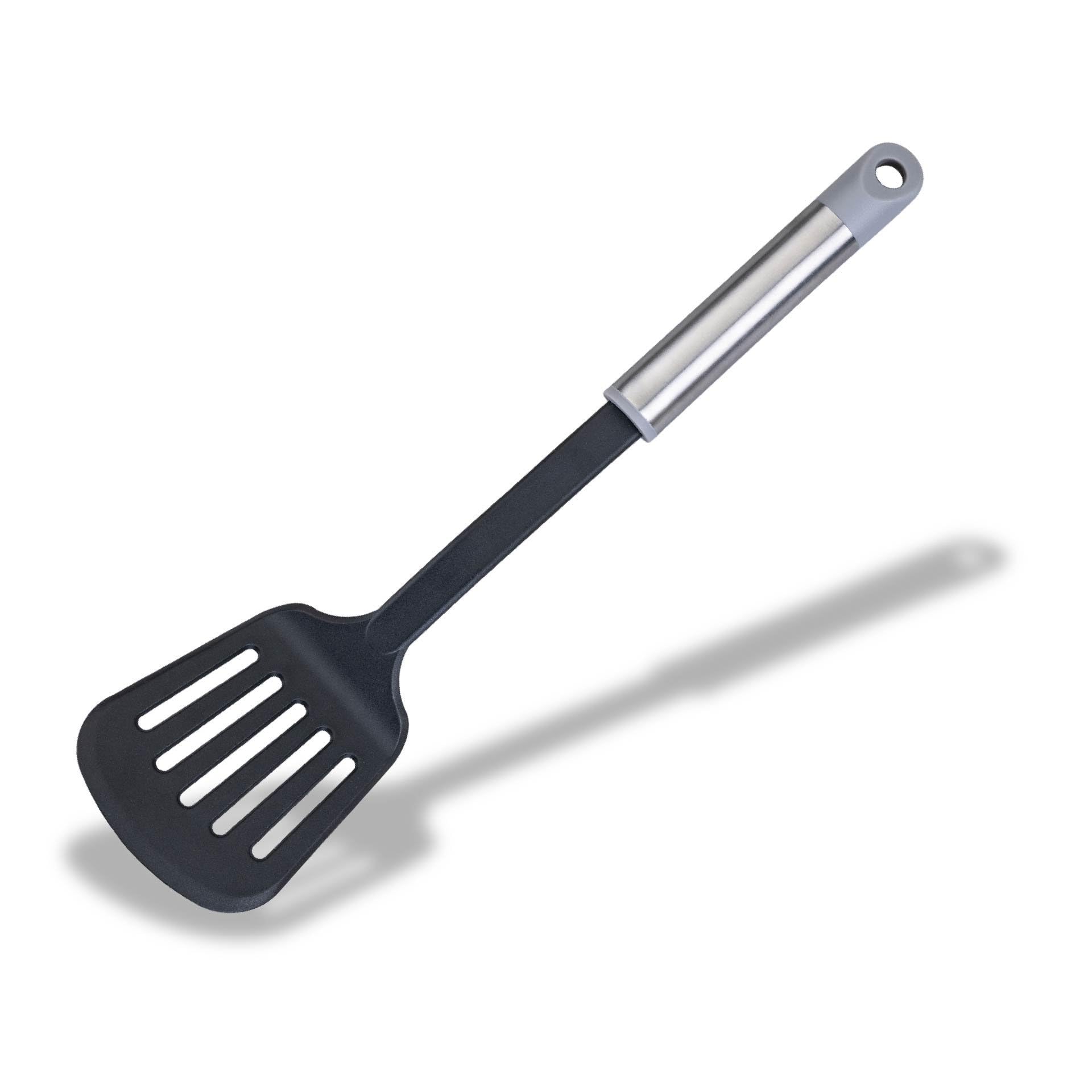 Fackelmann 680700 Slotted Turner, Plastic, Black, Grey