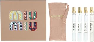 عطر او دو تواليت لي او لا مود للنساء، مجموعة مكونة من عطر هيد ان ذا كلاود وعطر ايز اون مي وعطر ديرنج دارلينج من ميو ميو، 4 قطع، 10 ملليلتر