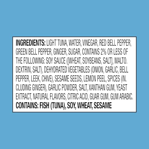 Image of StarKist Tuna Creations Ginger Sesame, 2.6 oz Pouch (24 Pack) Ready to Eat Wild Caught Tuna, 13g Protein, 80 Calories Per Serving, Perfect for Salads, Meals and Snacks