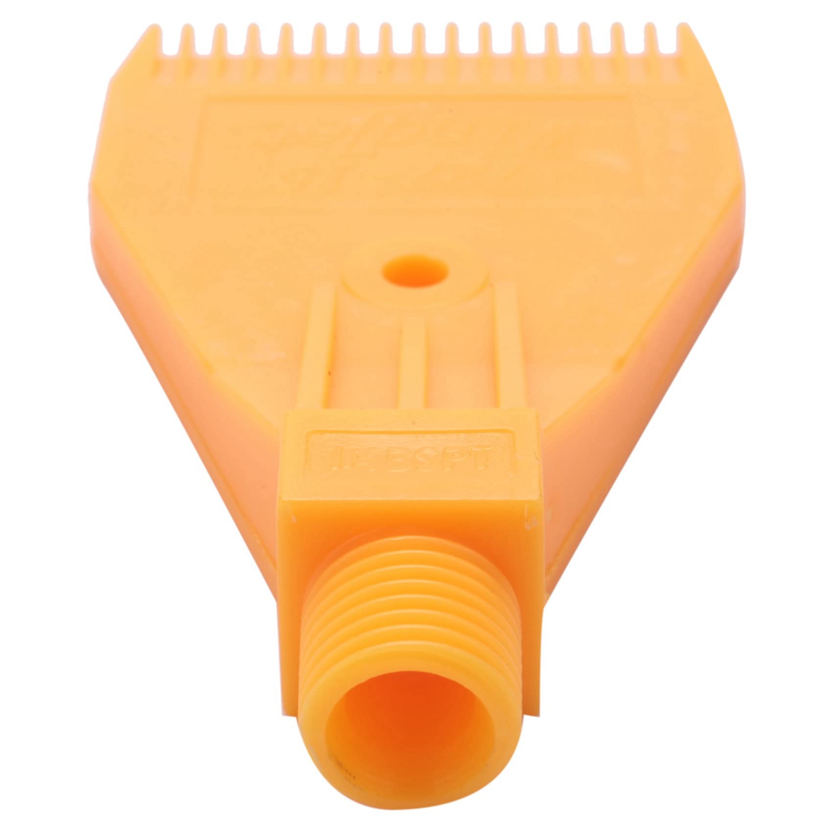 20X Ugello A Getto Piatto con Soffio D'Aria A Foro Singolo in ABS con Filettatura 1 / 4BSP Giallo