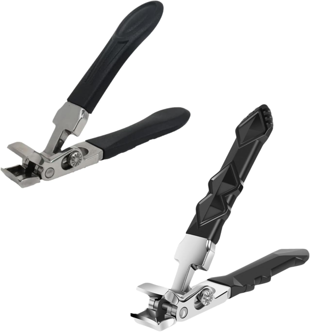 Wide Jaw Opening Anti-Splash Nail Clipper, Wide Opening Toe Nail Clippers, Curved Nail Cutting Clippers, Heavy Duty Stainless Steel No Splash Fingernail Clipper Cutters (Mix* 2)