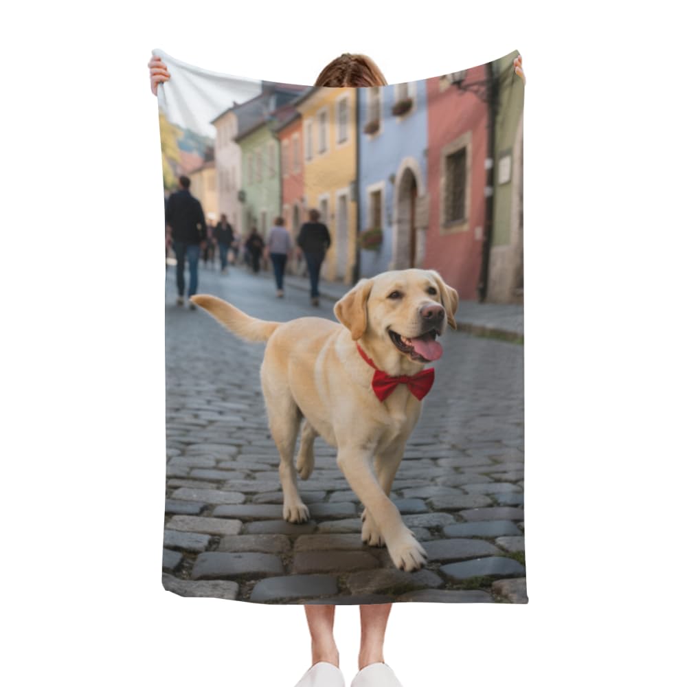 HUKQWX personalised blanket, Customised Blanket with Pictures, Soft & Cosy Custom Blanket for Adults & Kids, personalised gifts, personalised gifts for women, 50x60 in