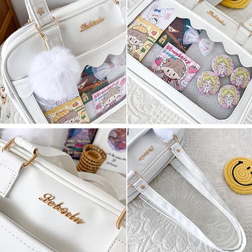 Image of TTCAYU Ita Bag Crossbody kawaii Pin Display Bag with Insert Ita Messenger Bags Japanese Handbag Shoulder JK Purse for Girl