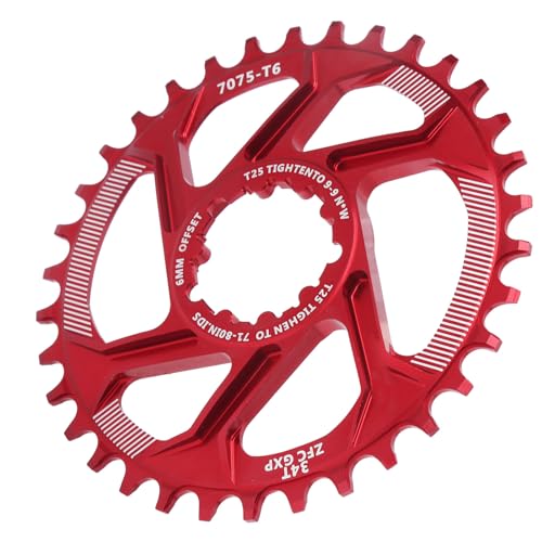 Coroa de Velocidade única, Corrente Estreita e Larga, Força de Mordida Forte para GXP (Vermelho)