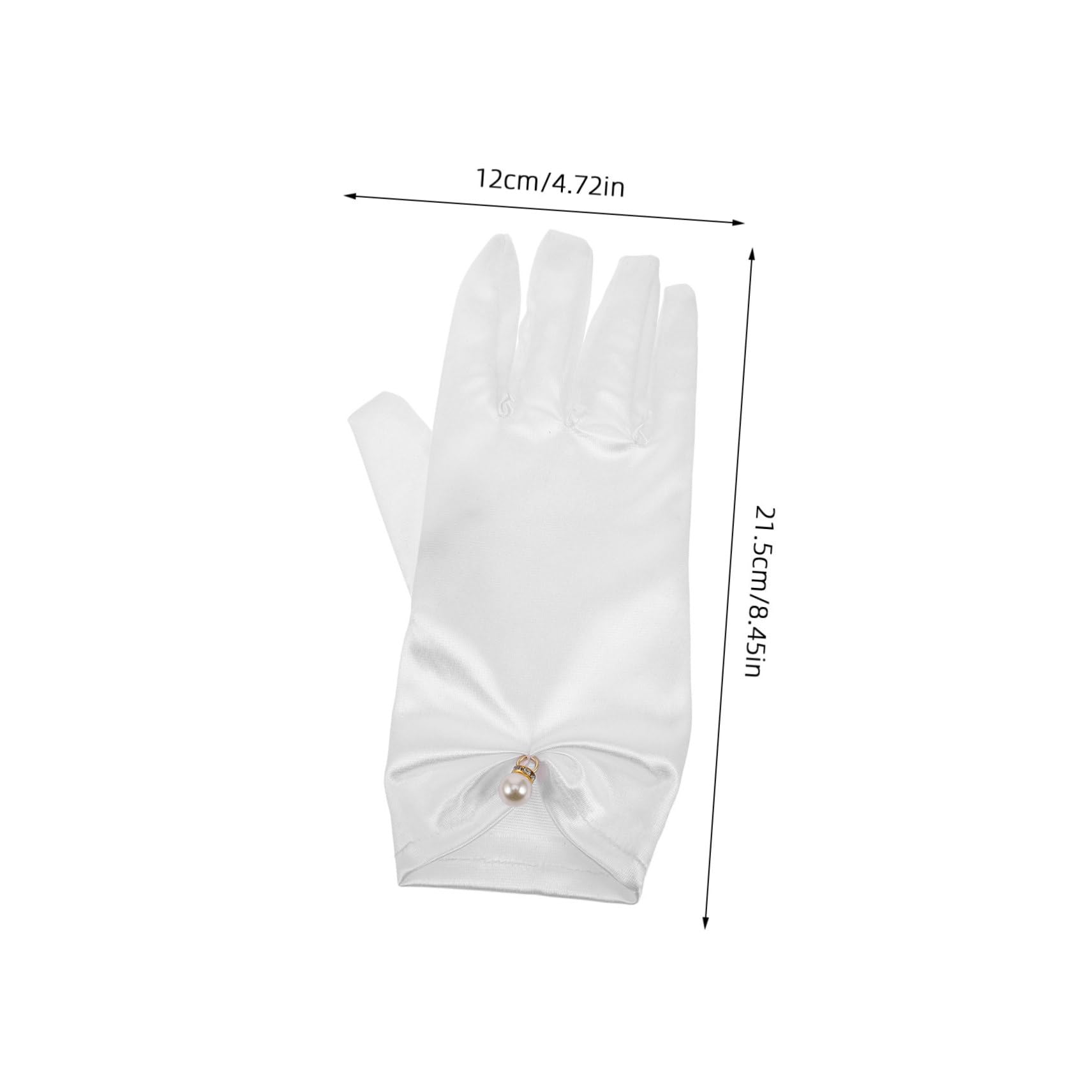 PartyKindom White Lace Gloves Women Wedding Gloves for Bride Bridal Veil for Women