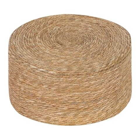 Adeco 20" Hand Woven Pouf Ottoman Cover