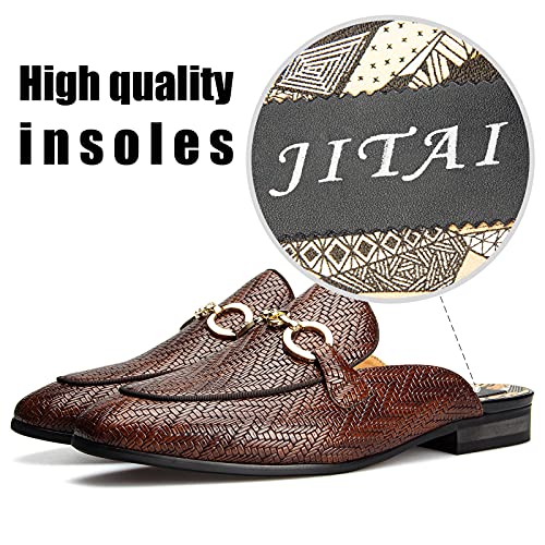 JITAI Men's Mules - Slip-On Loafers, Casual Half Loafers, Backless Sandals4