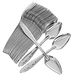 BESPORTBLE 50 Stück Futterlöffel aus Edelstahl für Papageien Gebogene Vogelfutterschaufel für Handaufzucht von Jungvögeln Hygienisch Präzises Fütterungswerkzeug für Vogelpflege