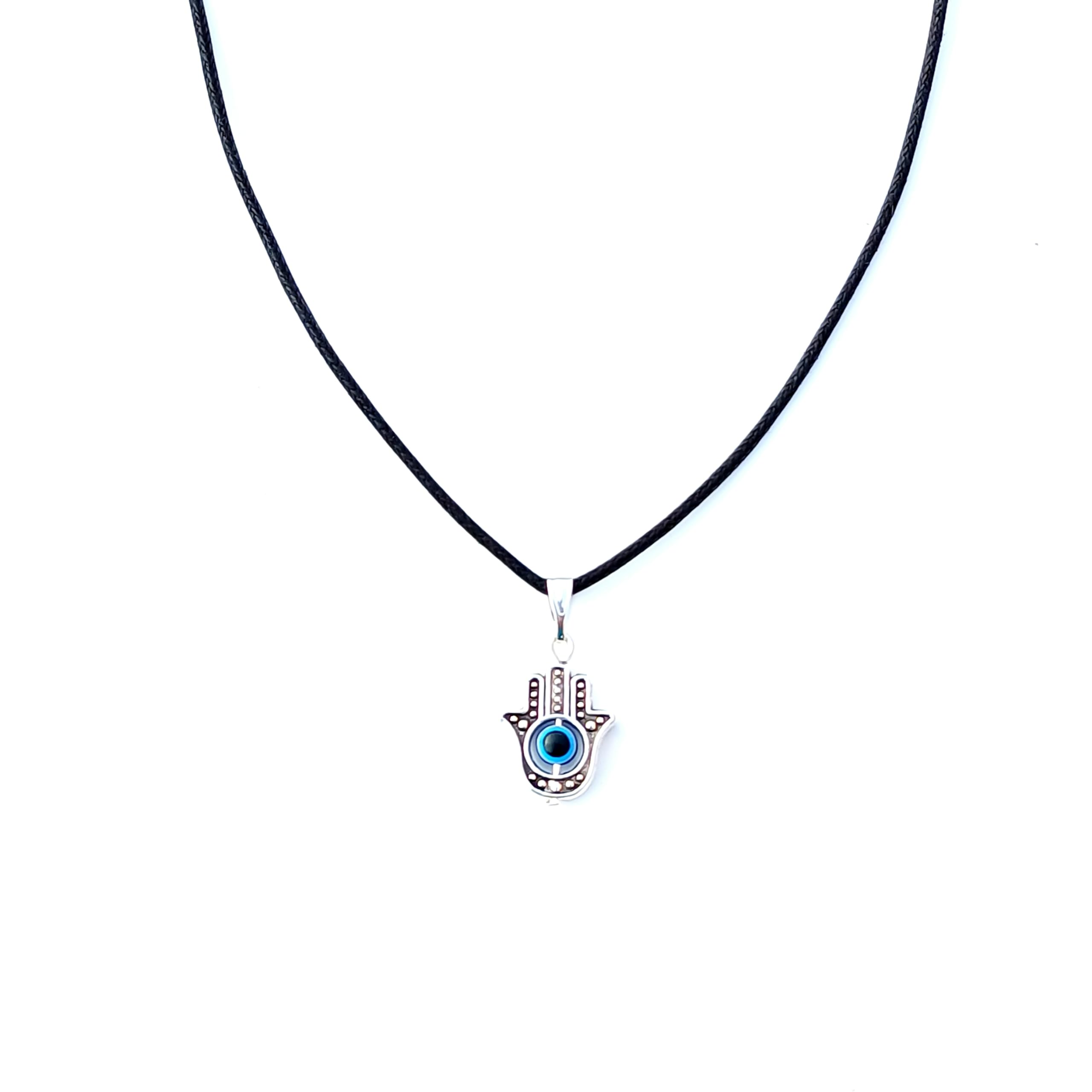Shilpmart Hamsa Hand Evil Eye Choker Necklace Blue Turkish Glass Leather Rope For Women Men Girls Evil Eye Choker Evil Eye Pendant Handmade Jewelry Protection Spiritual (B0CDCQFXN9) Amazon Price History, Amazon Price Tracker