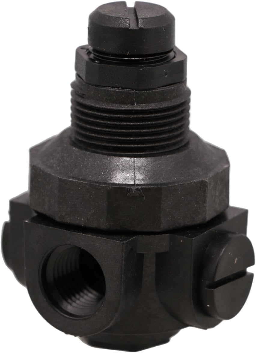 Neo-Pure P60 Series Miniature Plastic Water Pressure Regulator, 1/4 inch NPT, Thermoplastic Body, Stainless Steel Components, 150°F Max Temperature (2 Way - 1/4" FNPT 0-60 psi)