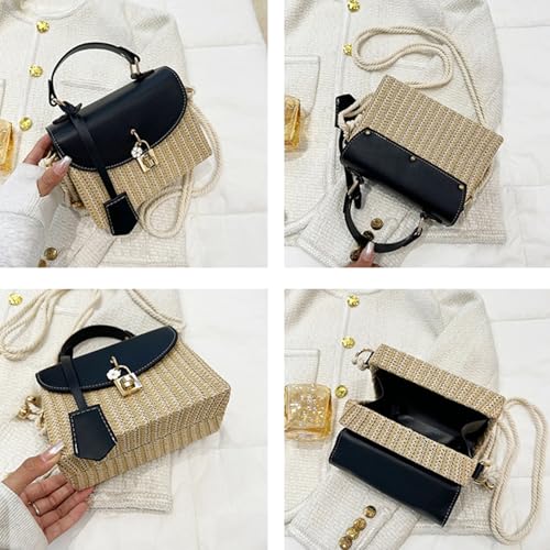 Purses For Women Vacation Handbag, Beach Straw Purse Crossbody Bag Fashion Summer Woven Shoulder Beach Bag3