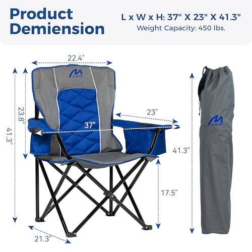 Silla de camping sobredimensionada acolchonada Matrasco Oversized Camping Chair Azul Zafiro miniatura 3