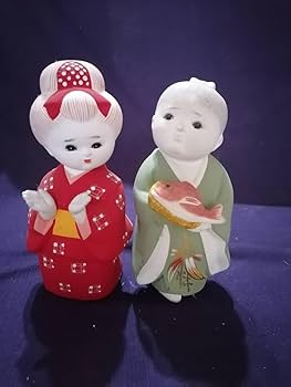 Amazon.co.jp: 博多人形 伝統工芸品 女性像 着物 日本人形 置物 博多