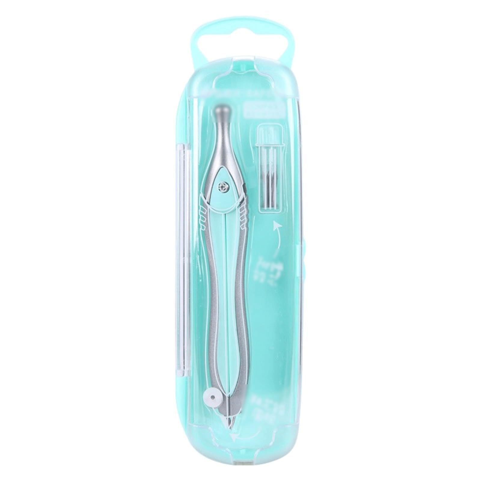 GddOGUK Portable Compass for Geometry Student Metal Compasses Engineering Drawing Drafting Math Compass with Pencil Lead and Storage Box